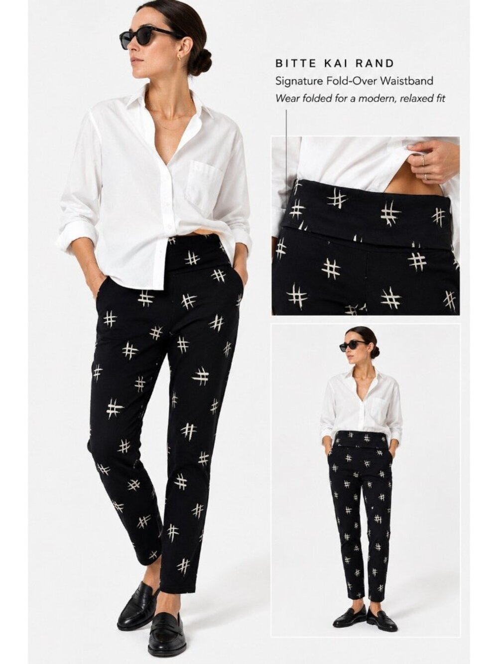 BITTE KAI RAND PANTS slim black XS minimalist artsy designer modern hashtag